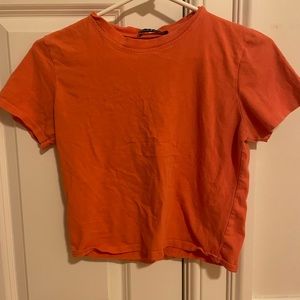 Brandy Melville Orange Baby Tee